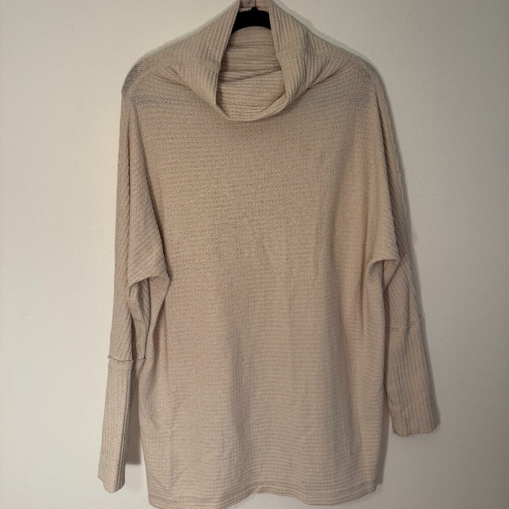 We the Free FP Ribbed Waffle Turtleneck Tunic Sweater/Dress (XS)